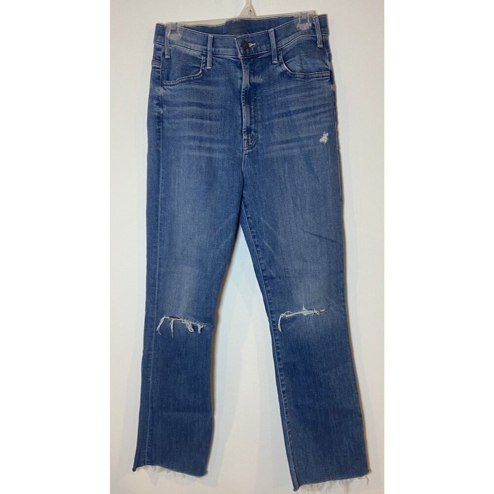 Mother Jeans The Hustler Ankle Fray Can't Stop Staring Bootcut Distressed 30